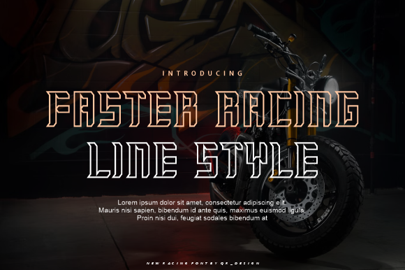 Faster Racing Line: A Bold Typeface for High-Impact Branding