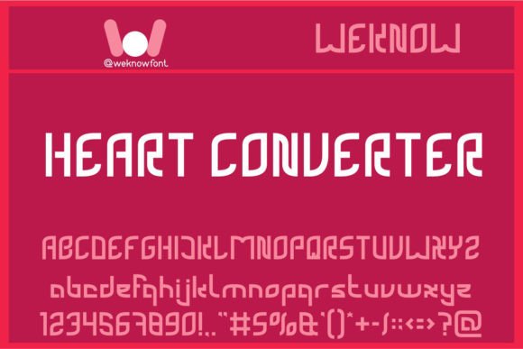 Heart Converter: A Techno-Driven Typeface for Modern Design